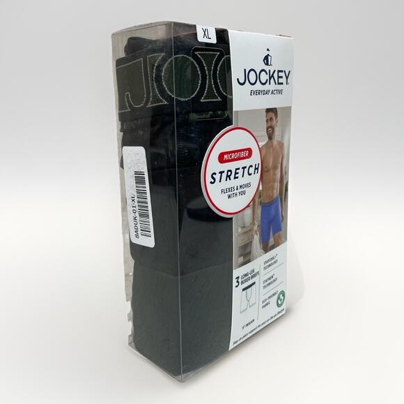 3-PACK Men’s XL Jockey Active Microfiber Stretch Boxer Briefs CAMO Green Black - Picture 4 of 5